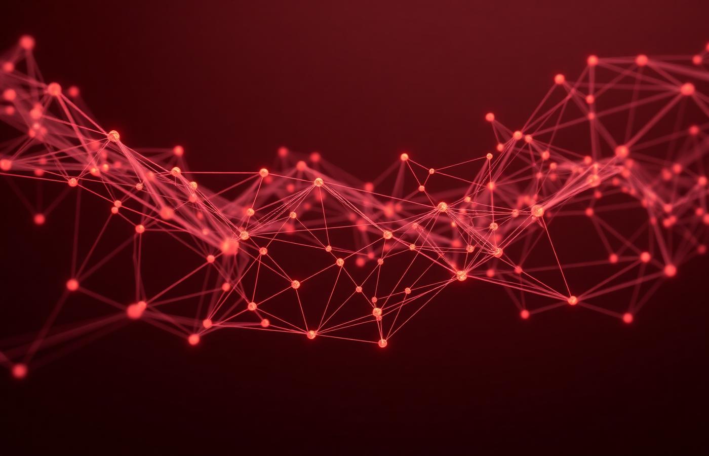 Abstract composition of interconnected nodes representing an API network
